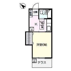 1K 間取り図