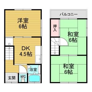 3DK 間取り図