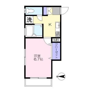 1K 間取り図