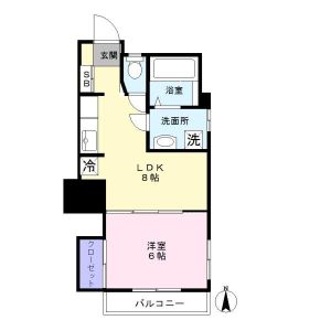 1LDK 間取り図