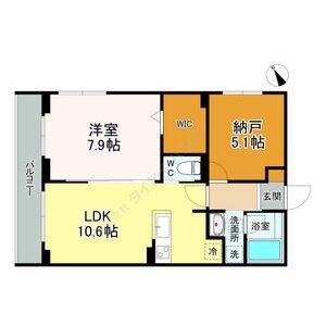 1LDK 間取り図