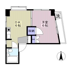 1K 間取り図