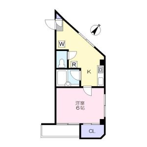 1K 間取り図