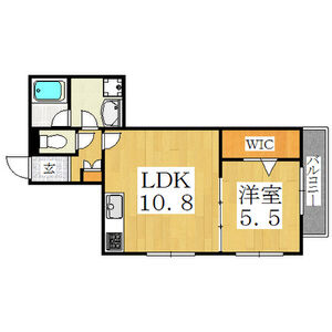1LDK 間取り図