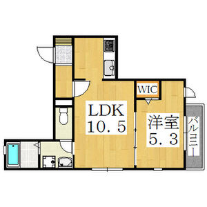 1LDK 間取り図