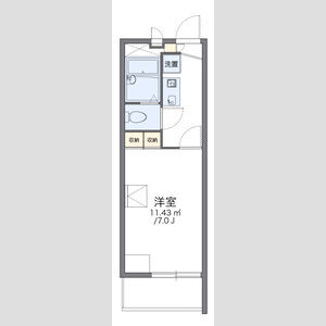 1K 間取り図