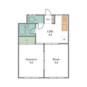 2DK 間取り図