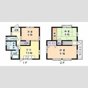 3DK 間取り図