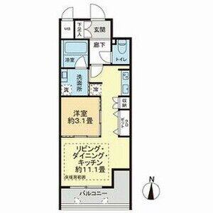1LDK 間取り図