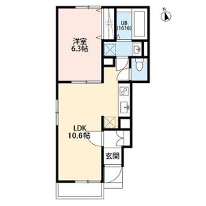 1LDK 間取り図