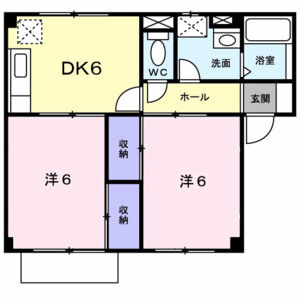 2DK 間取り図