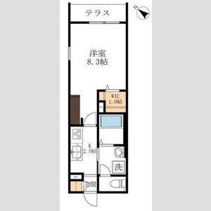 1K 間取り図