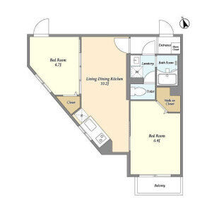 2LDK 間取り図