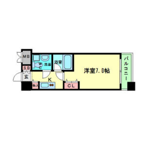 1K 間取り図