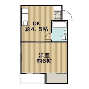 1DK 間取り図