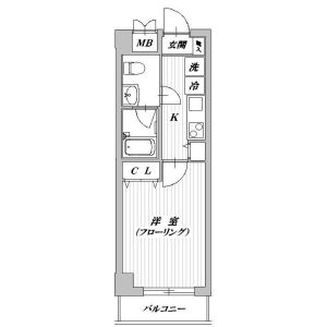 1K 間取り図