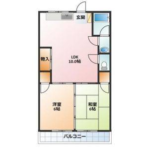 2LDK 間取り図
