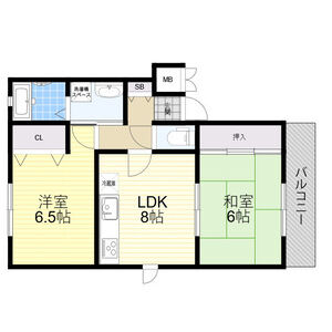 2LDK 間取り図