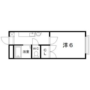 1K 間取り図