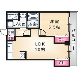 1LDK 間取り図