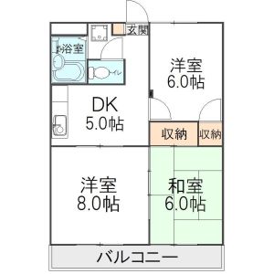 3DK 間取り図