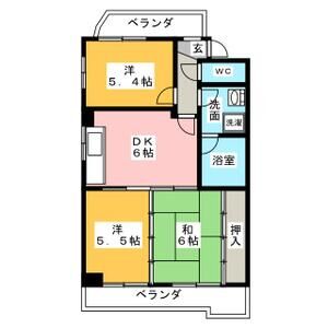3DK 間取り図