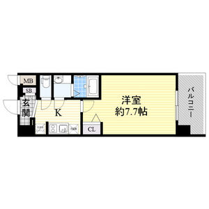 1K 間取り図
