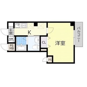 1K 間取り図
