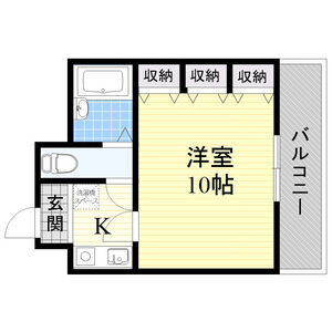 1K 間取り図