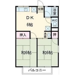 2DK 間取り図