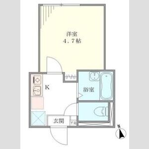1K 間取り図