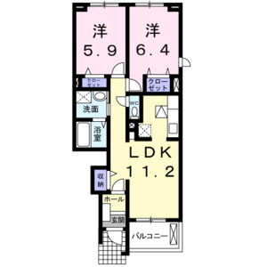 2LDK 間取り図