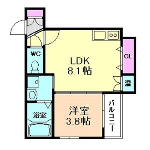 1LDK 間取り図