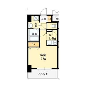 1K 間取り図