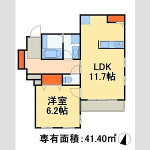 1LDK 間取り図