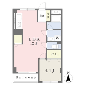 1LDK 間取り図