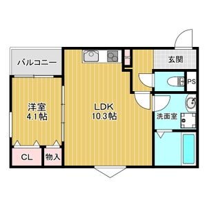 1LDK 間取り図