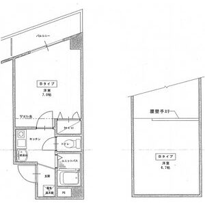 1K 間取り図