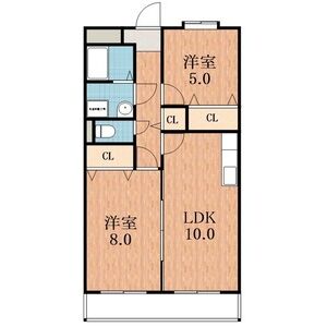 2LDK 間取り図
