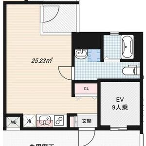 ワンルーム 間取り図