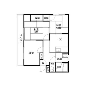 3DK 間取り図