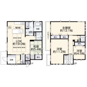 4LDK 間取り図