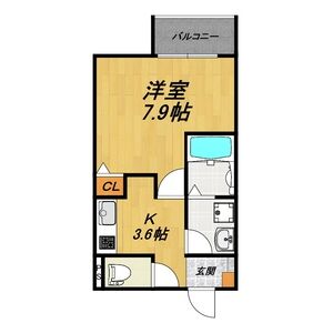 1K 間取り図
