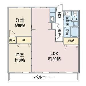 2LDK 間取り図