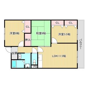 3LDK 間取り図