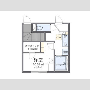1K 間取り図
