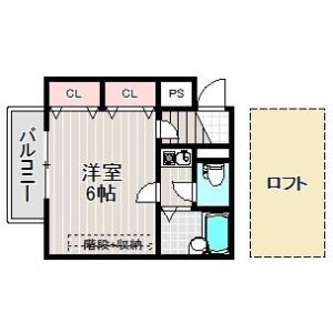 1K 間取り図