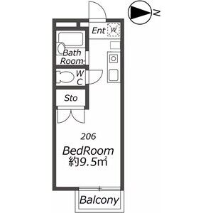 ワンルーム 間取り図