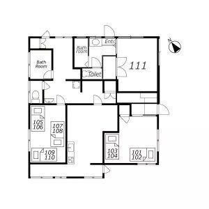 ワンルーム 間取り図