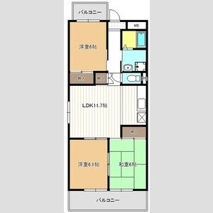 3LDK 間取り図